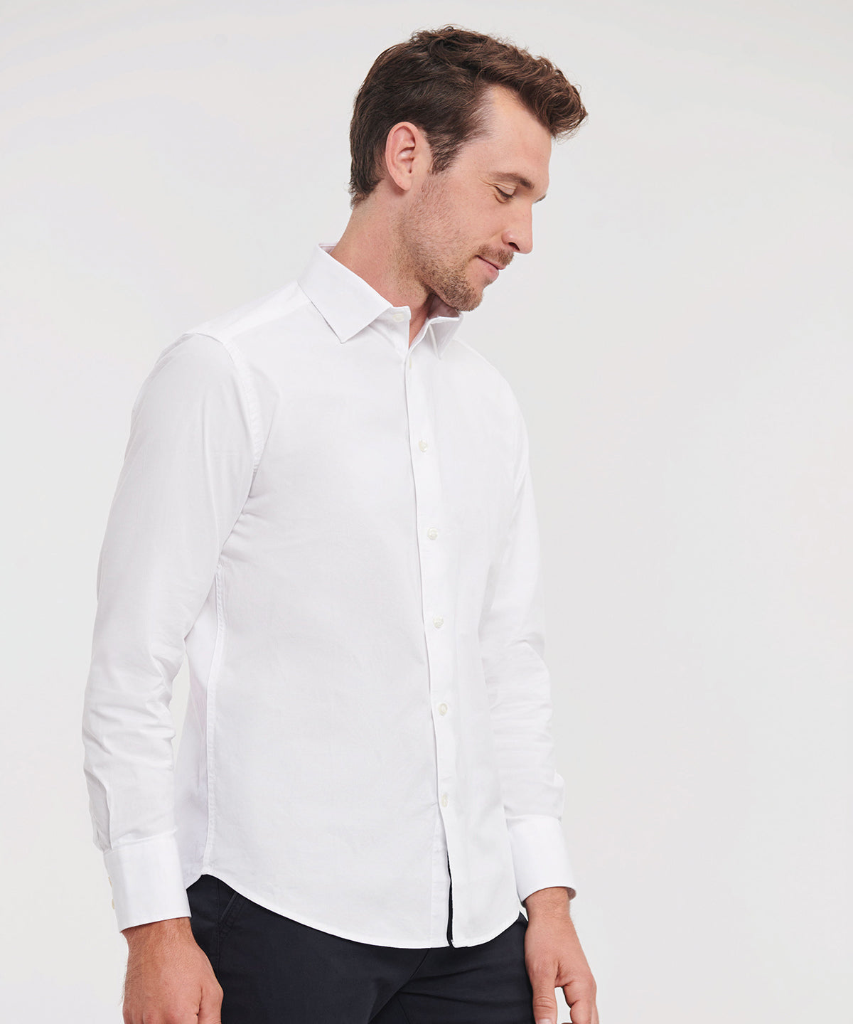 Long sleeve easycare fitted shirt