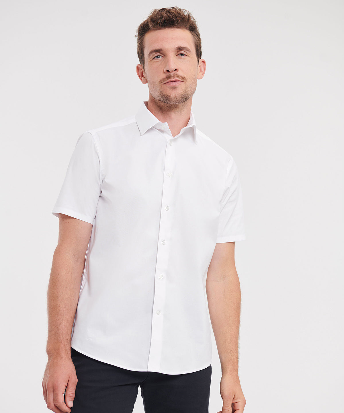 Short sleeve easycare fitted shirt