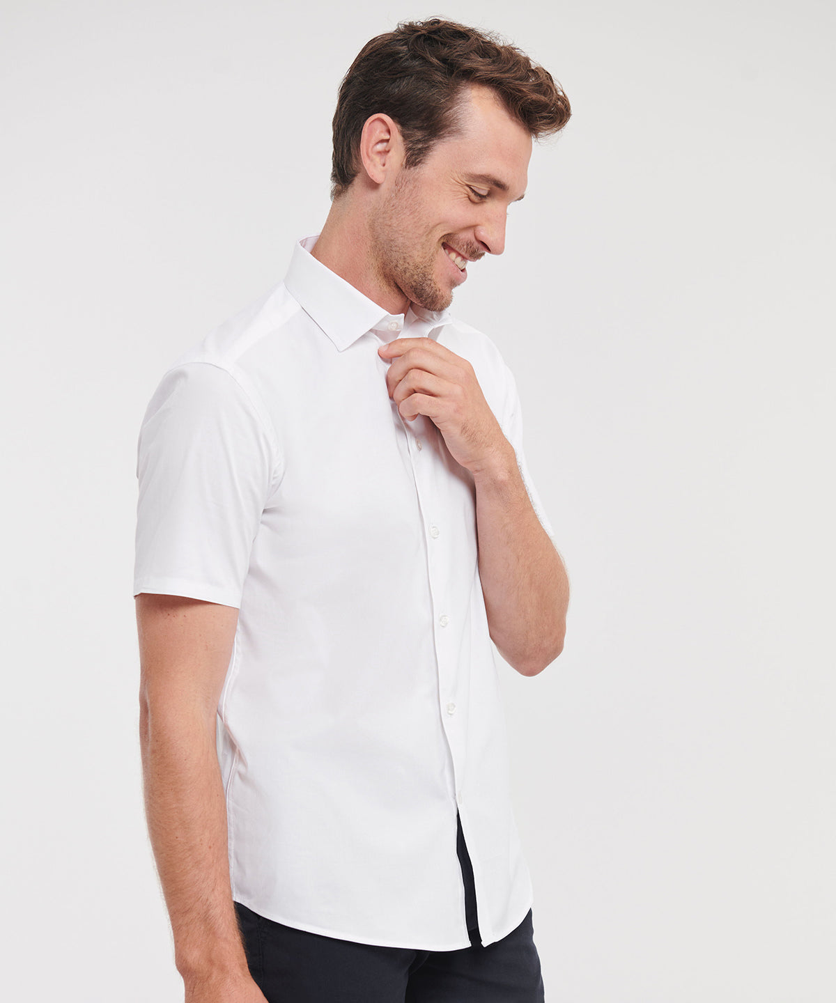 Short sleeve easycare fitted shirt