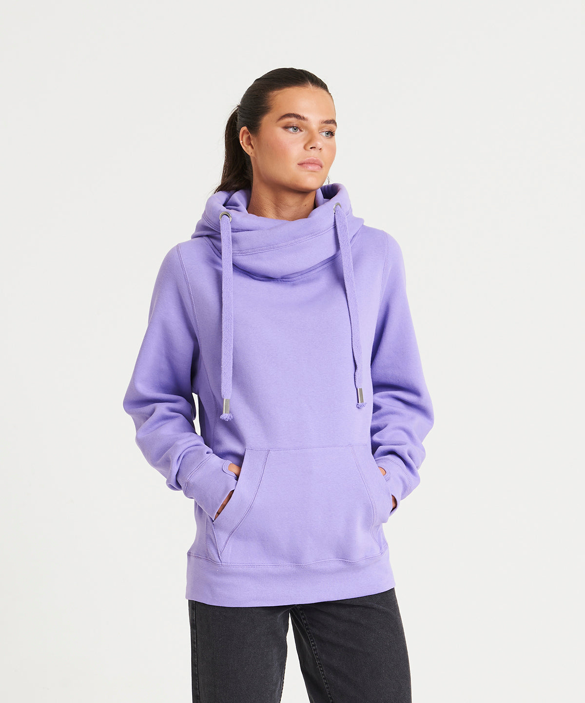 Cross neck hoodie