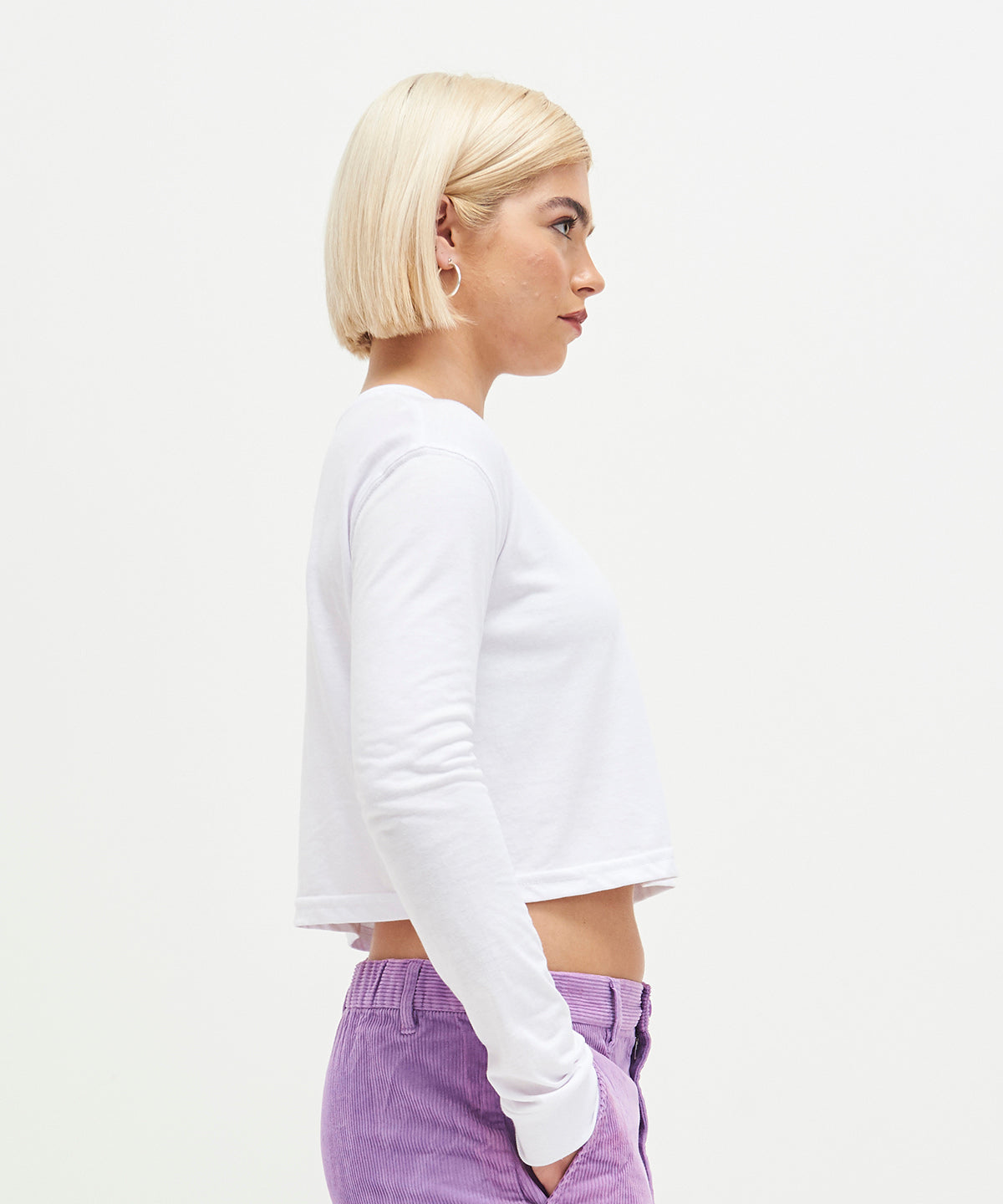 Women's long sleeve cropped T