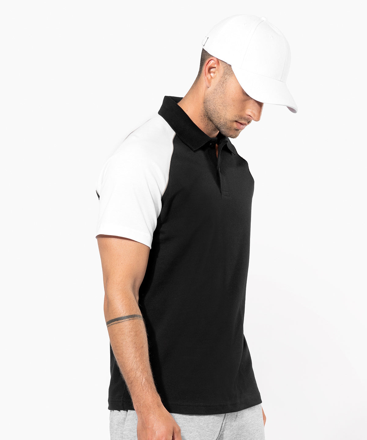 Polo baseball contrast polo shirt