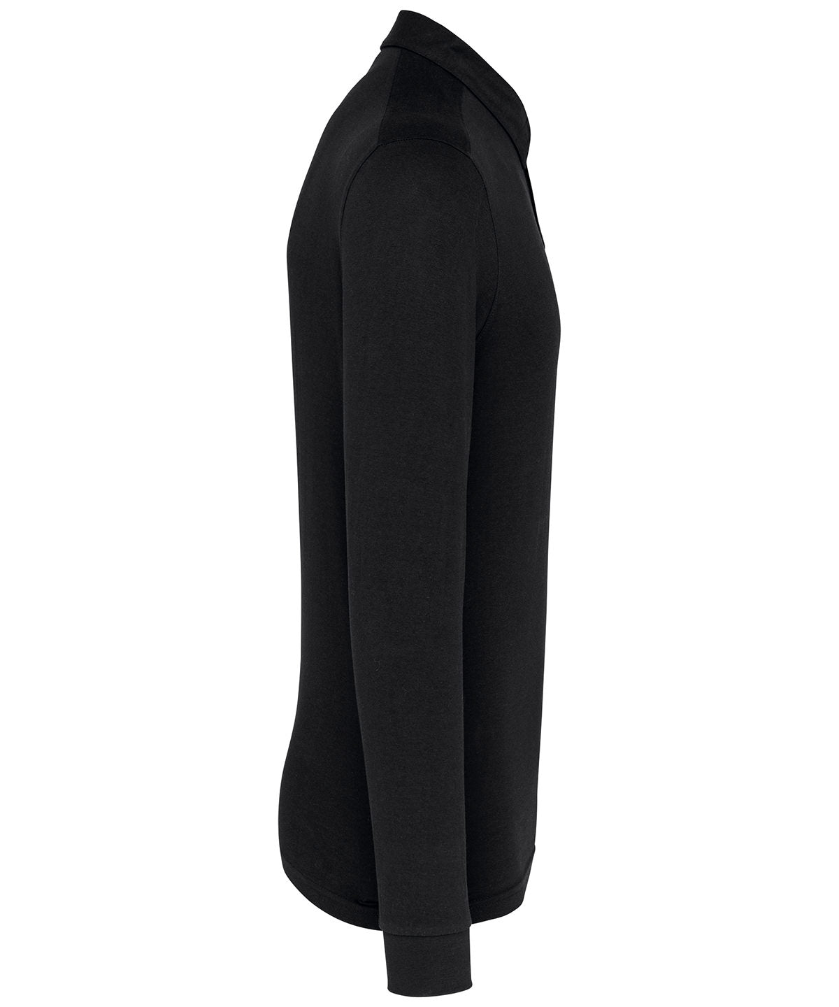 Jersey knit long sleeve polo shirt