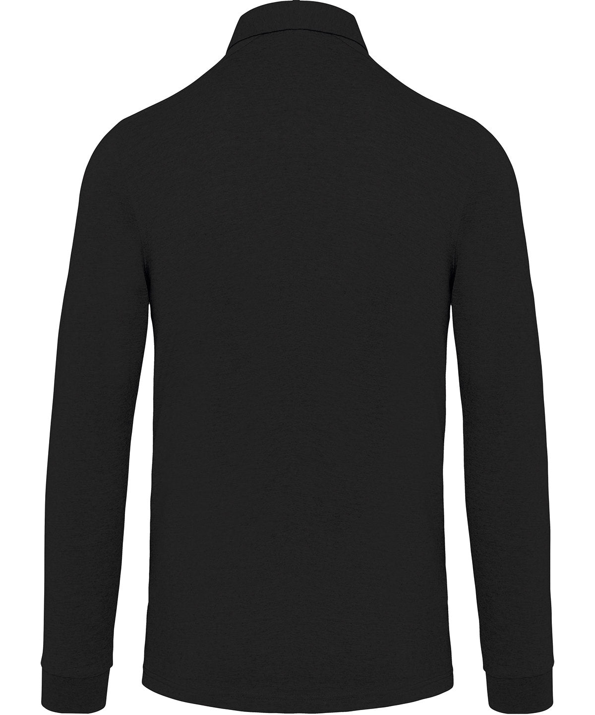 Jersey knit long sleeve polo shirt