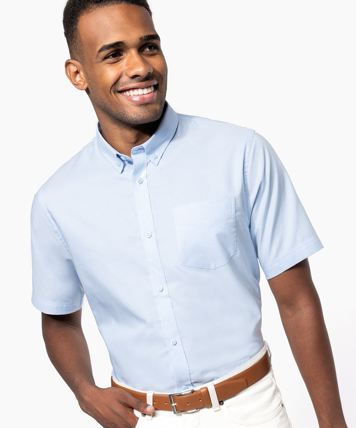 Men's short-sleeved Oxford shirt