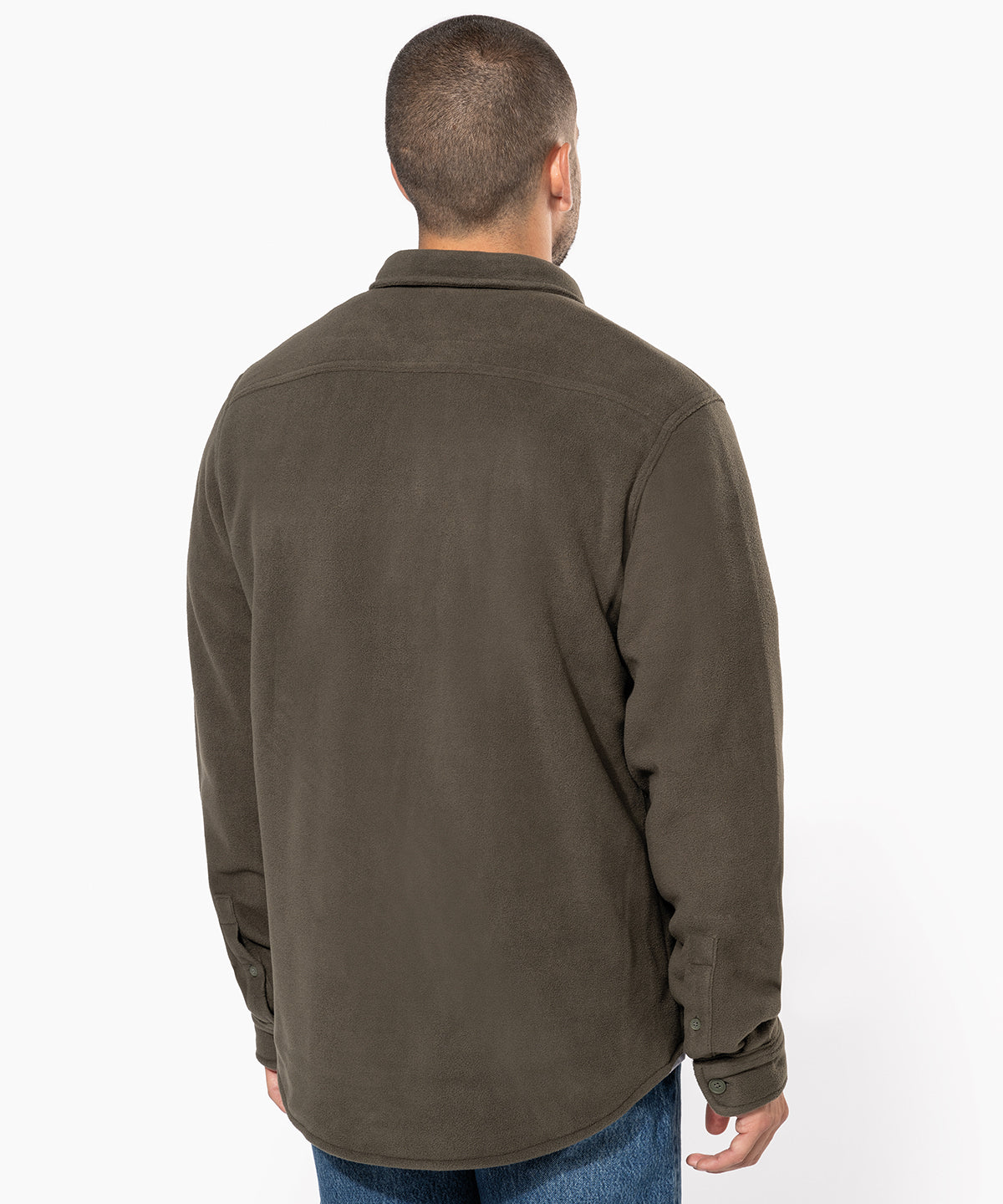 Sherpa-lined fleece overshirt