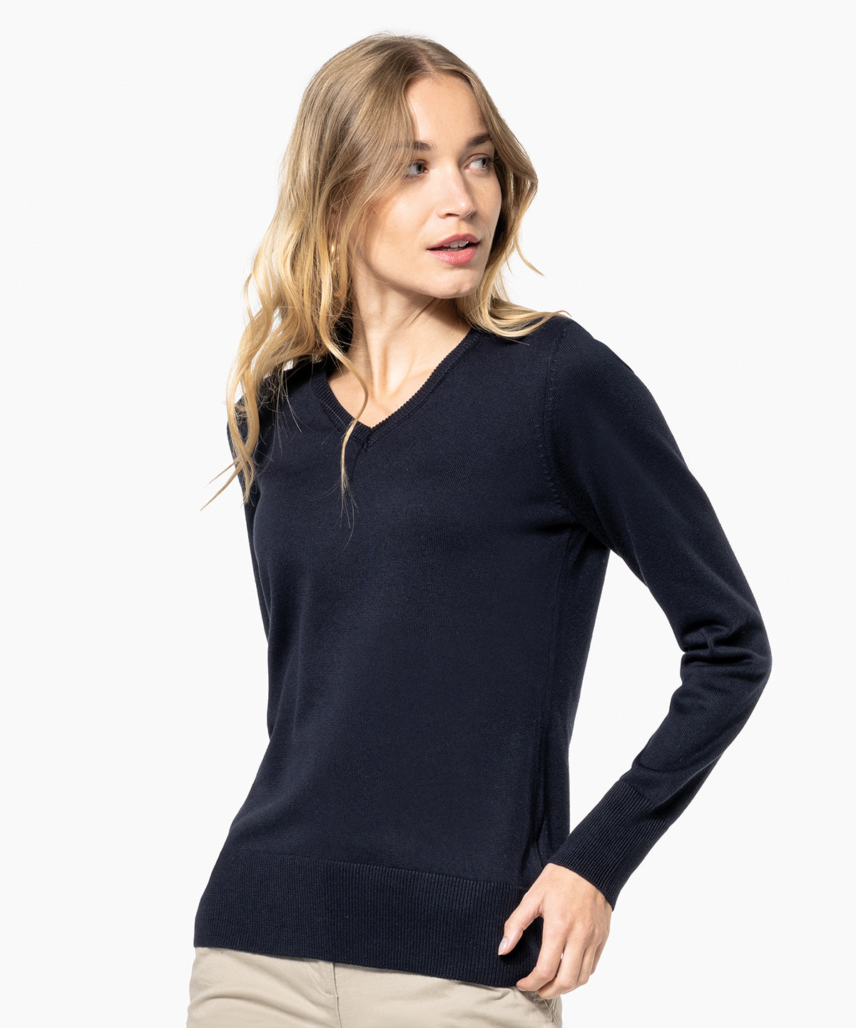 Ladies' V-neck jumper