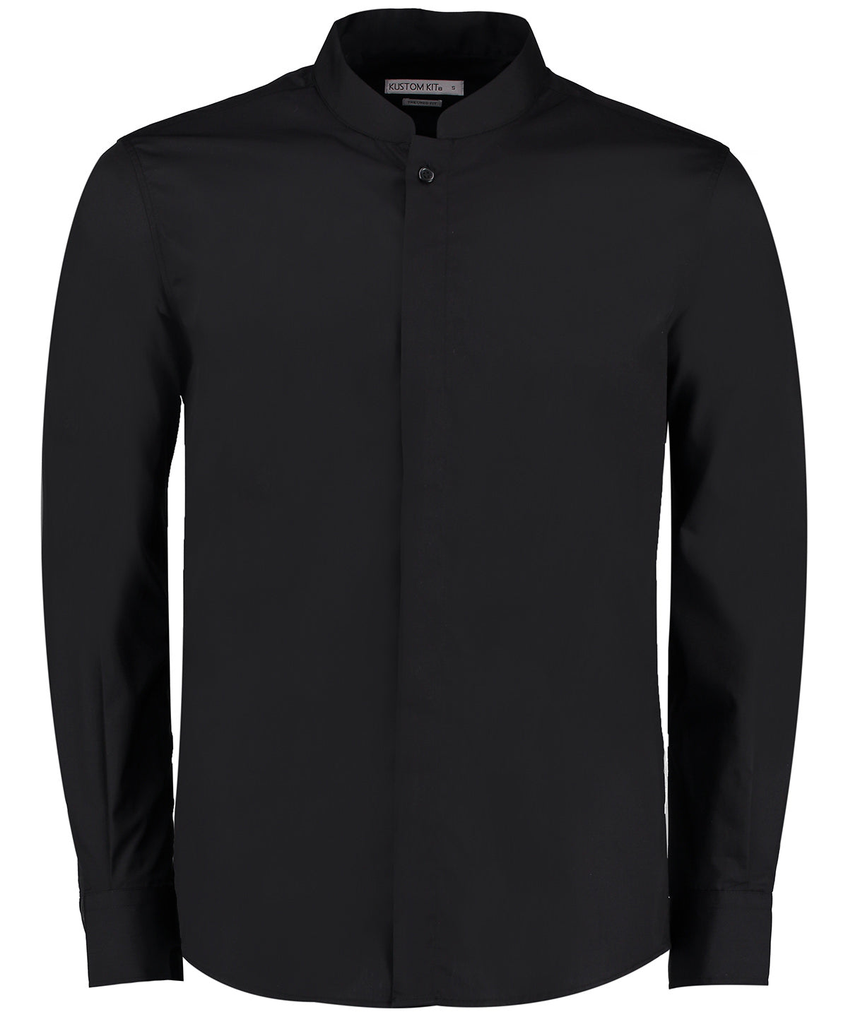 Mandarin collar shirt long-sleeved (tailored fit)