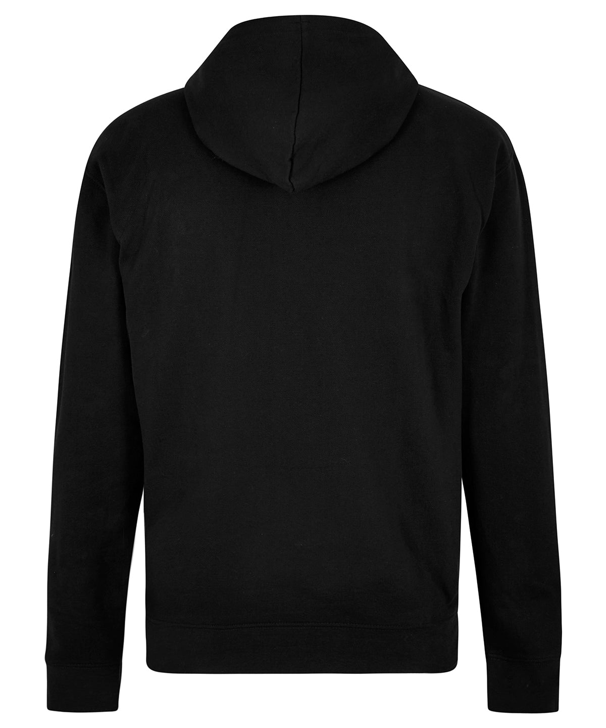 Regular fit piqué hoodie with zipped pocket