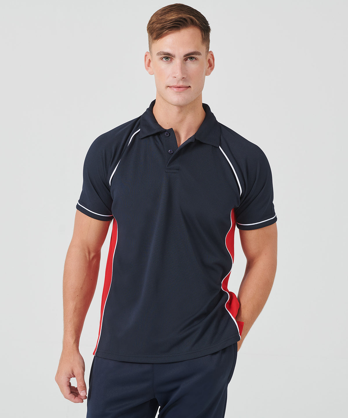 Piped performance polo