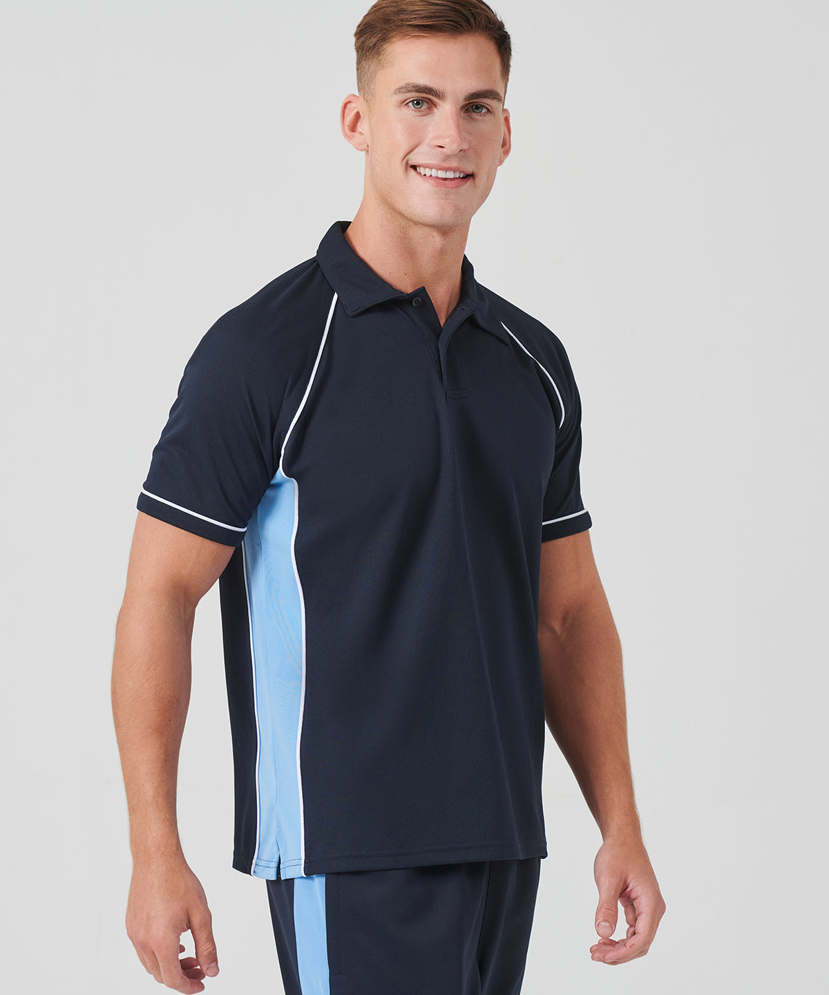 Piped performance polo