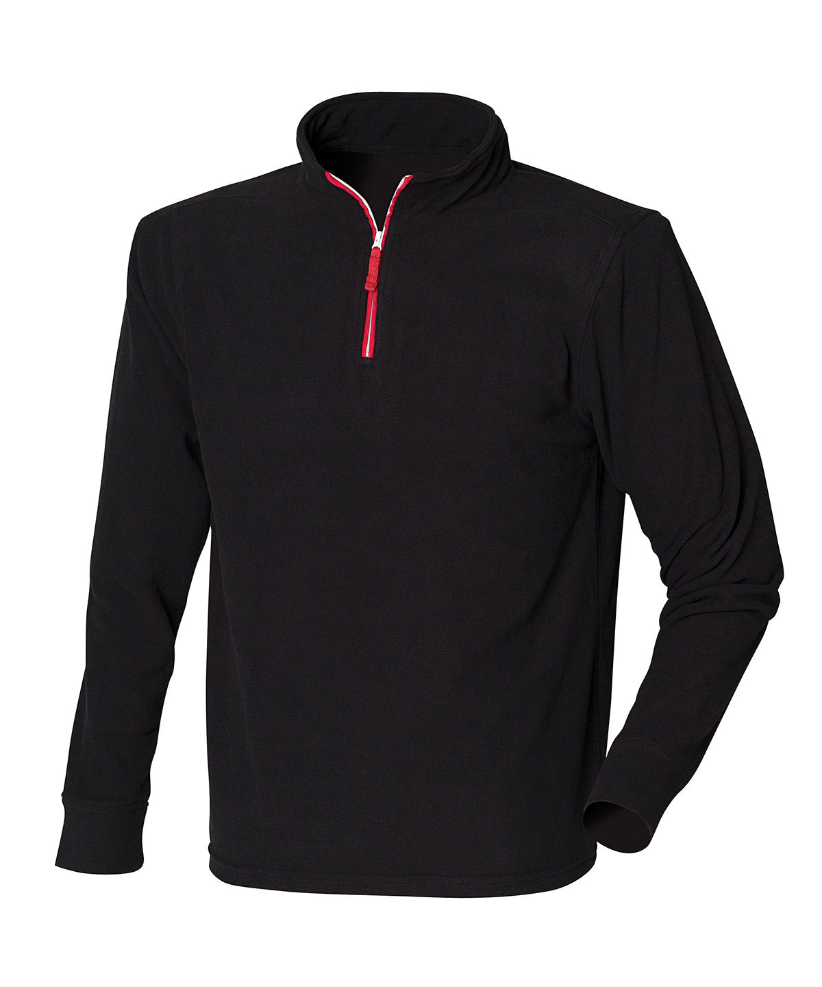 ¼ zip long sleeve fleece piped