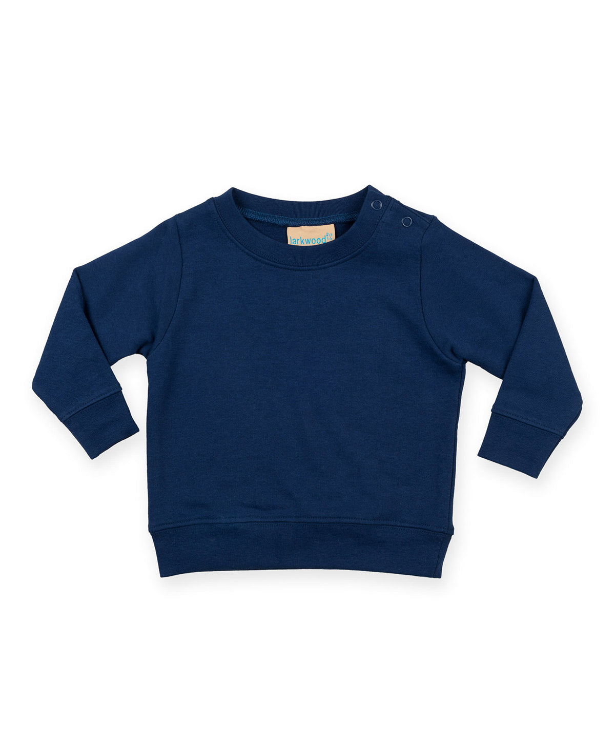 Crew neck sweatshirt with shoulder poppers
