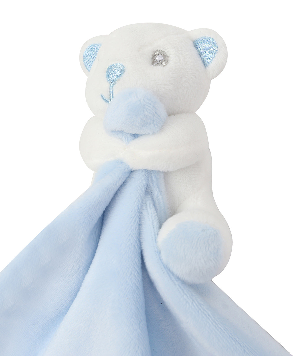 Baby animal comforter with rattle