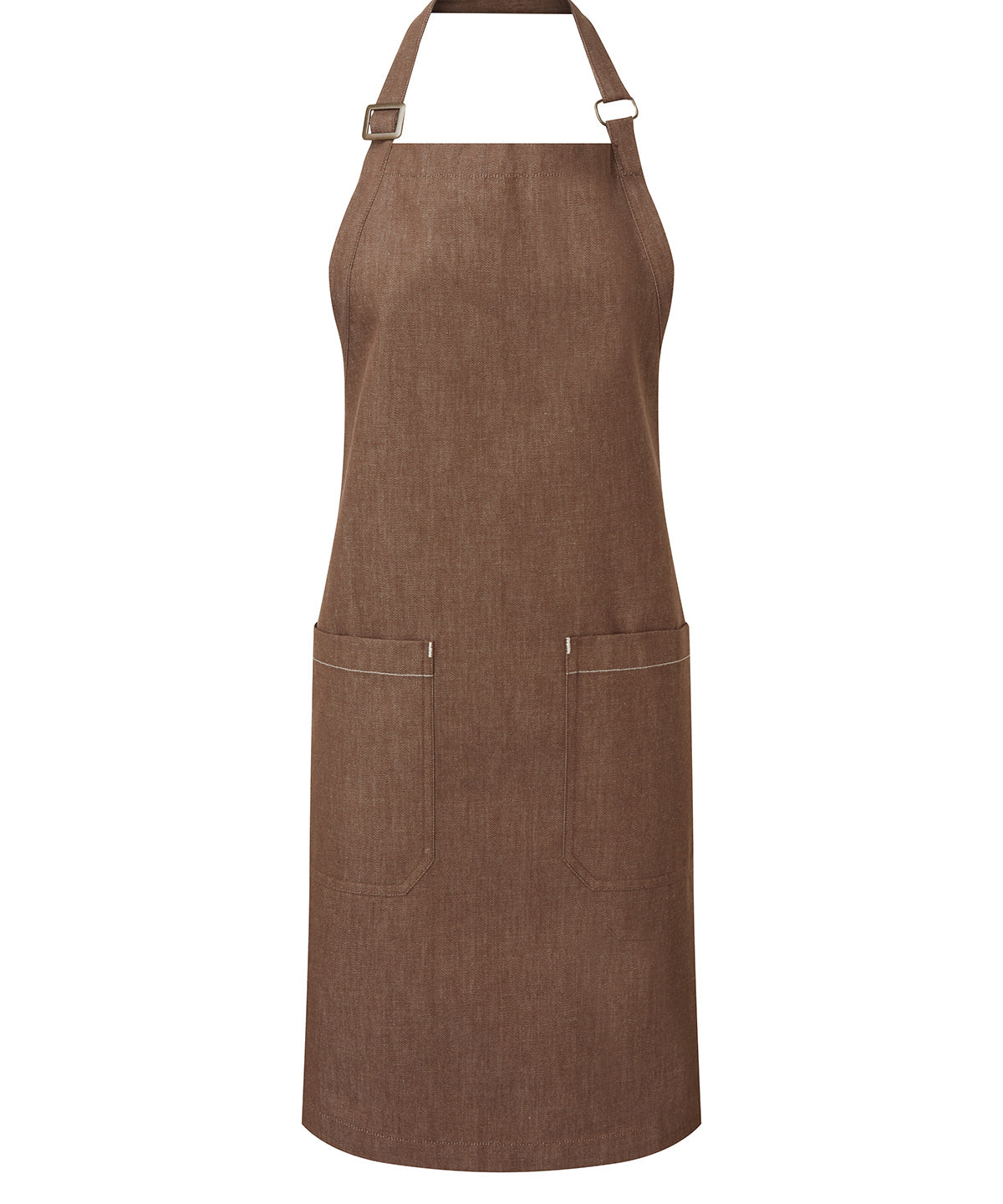 Cotton denim bib apron, organic and Fairtrade certified