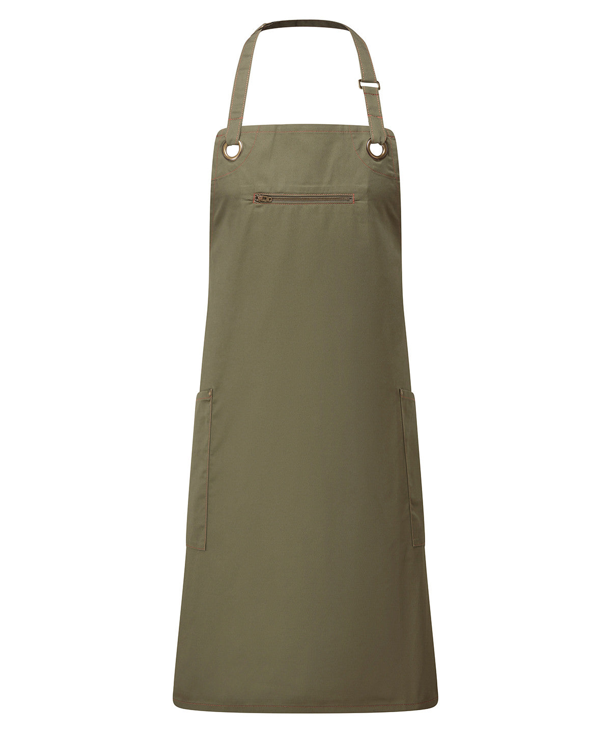 ‘Barley’ Contrast Stitch Bib Apron