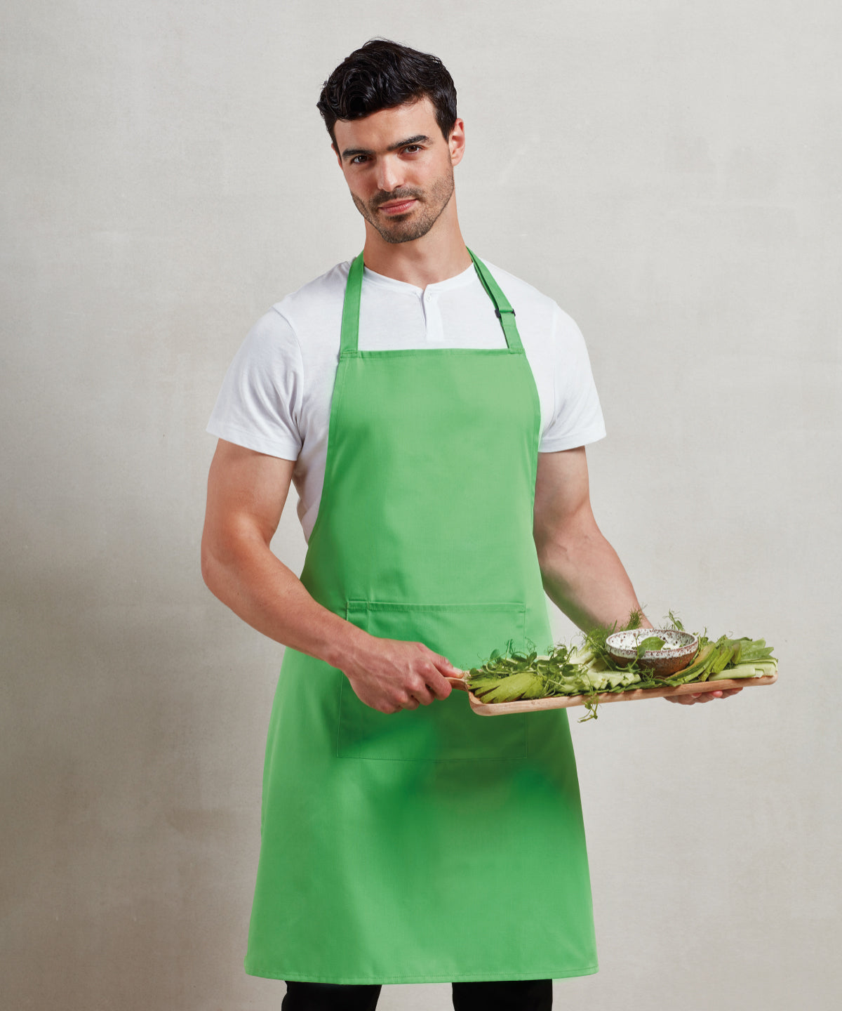 Colours bib apron with pocket