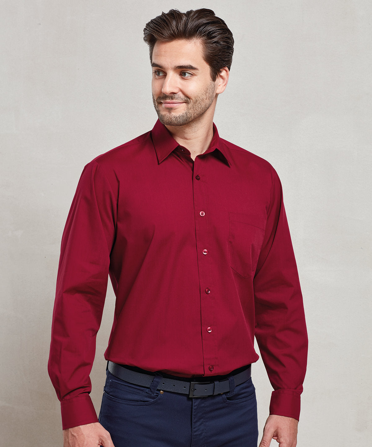 Long sleeve poplin shirt
