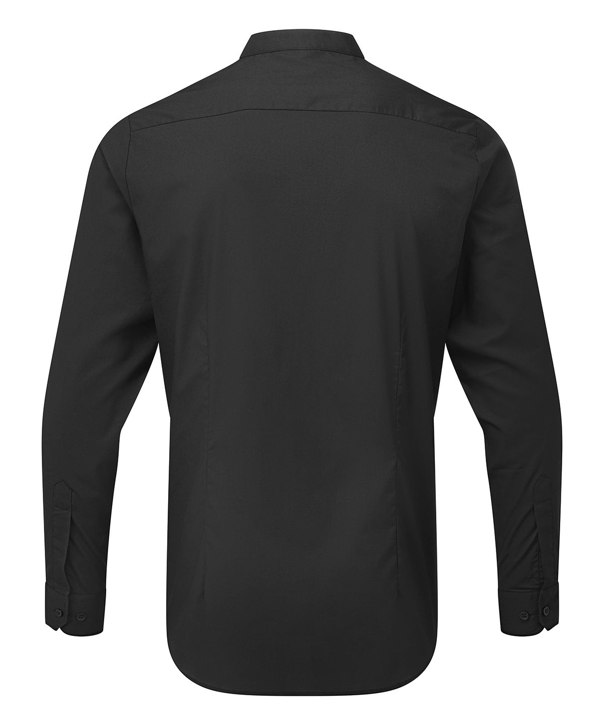 Banded collar grandad long sleeve shirt