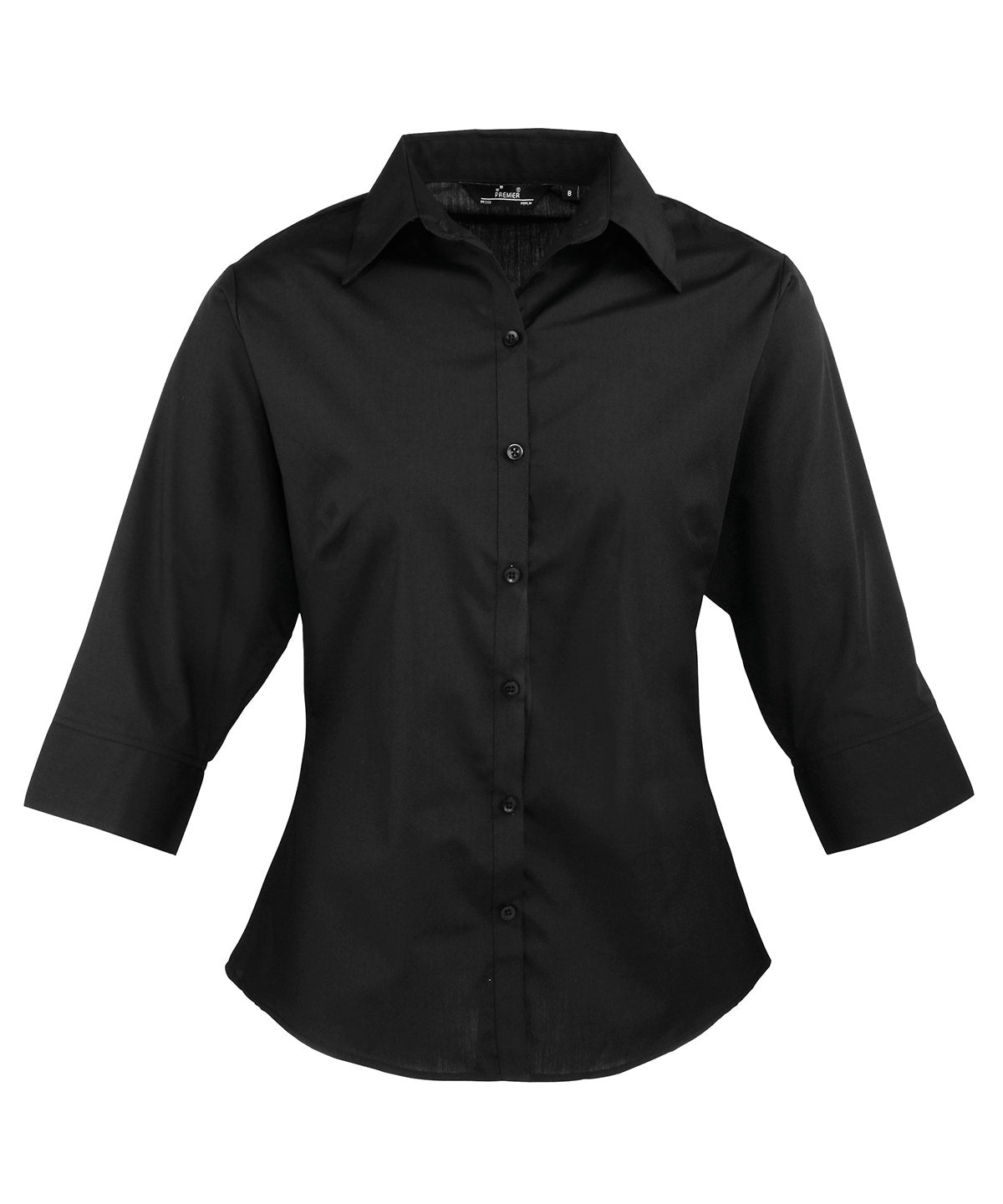 Women's ¾ sleeve poplin blouse