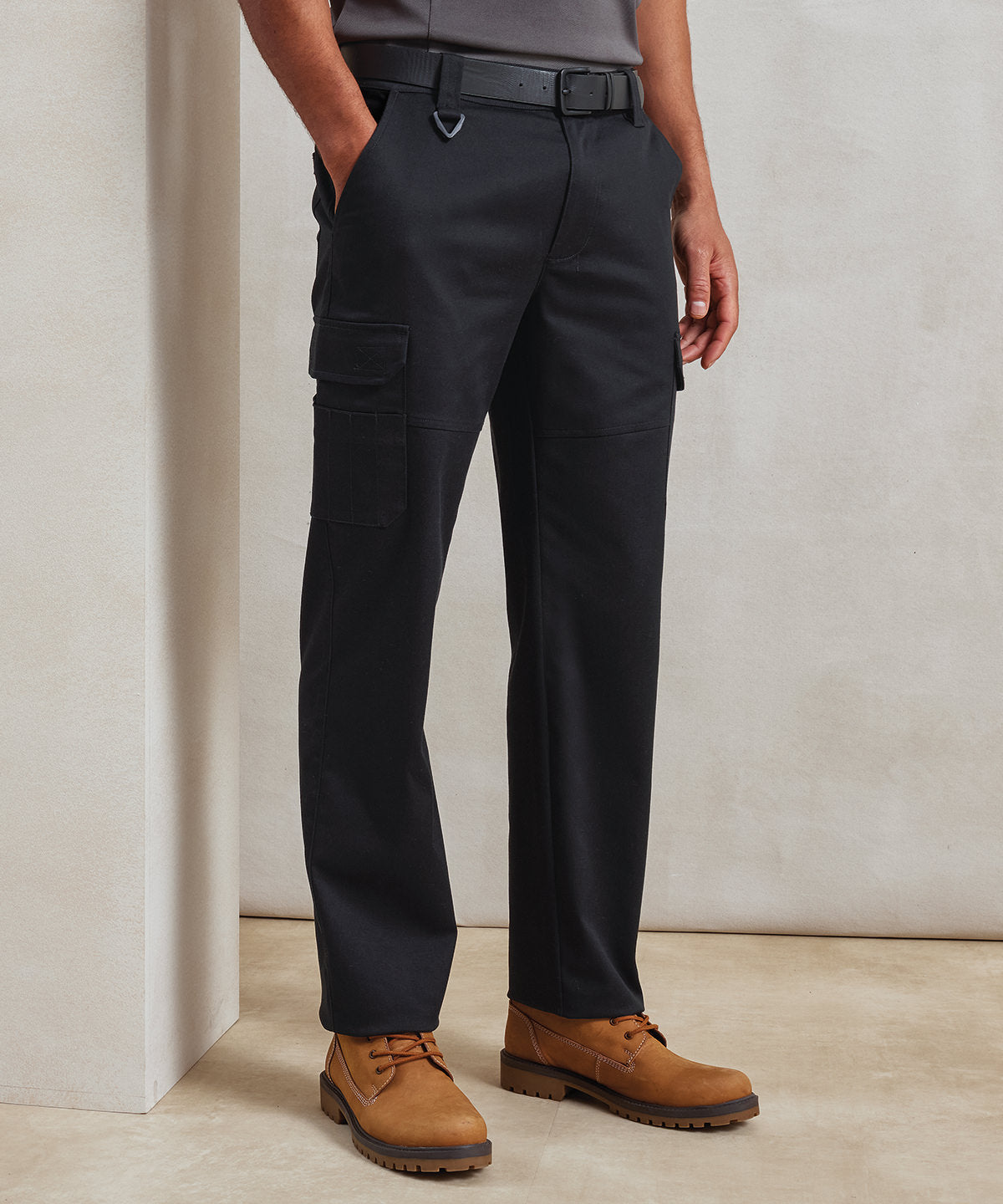 Stretchchecker work cargo trousers