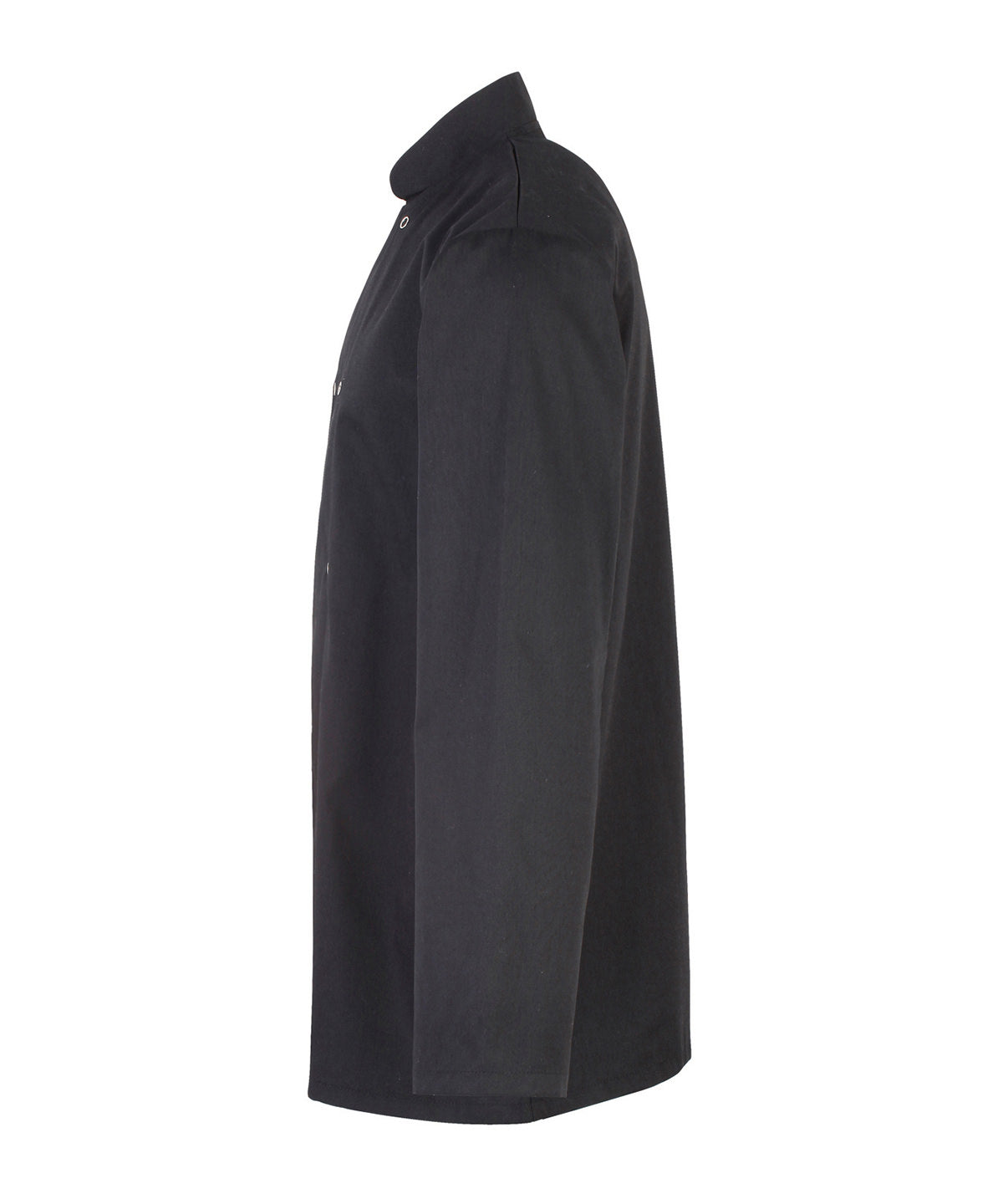 Studded front long sleeve chef's jacket