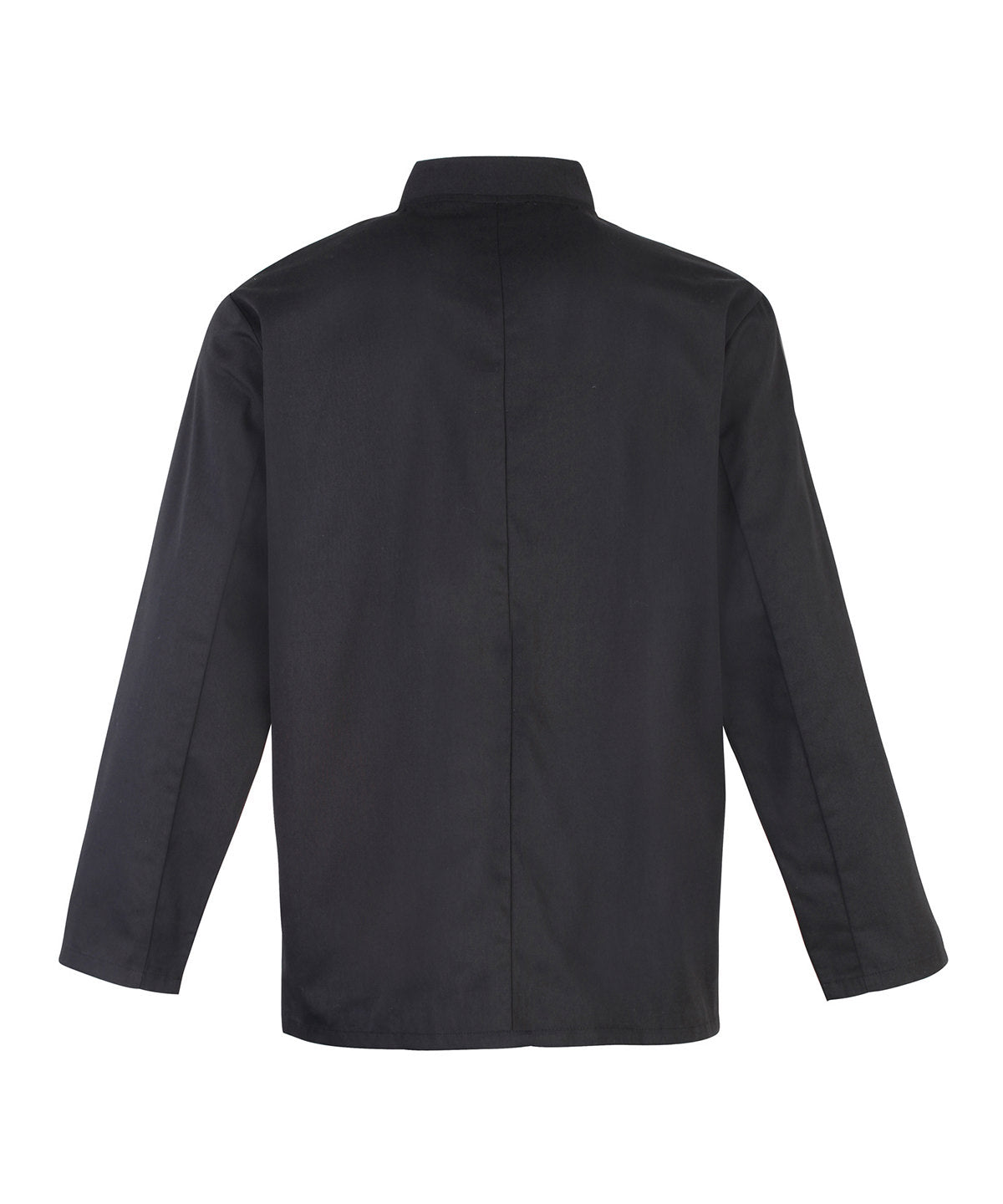 Studded front long sleeve chef's jacket