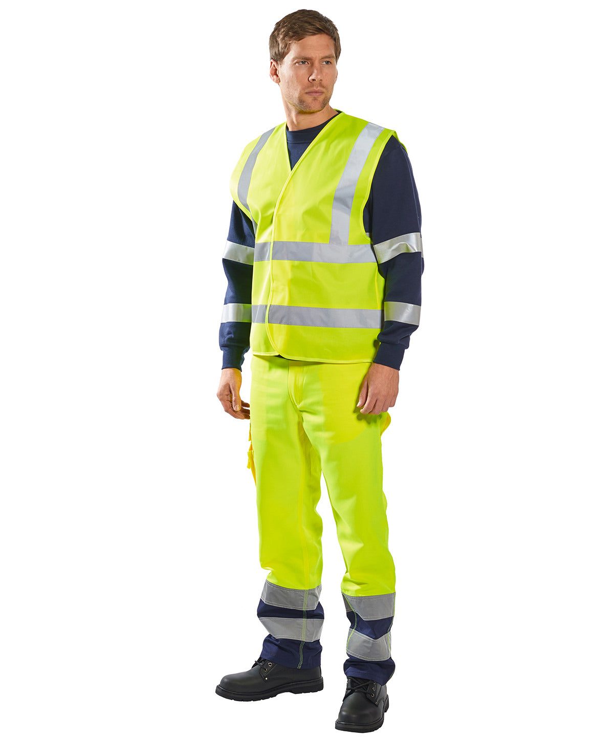 Hi-vis two-band-and-brace vest (C470)