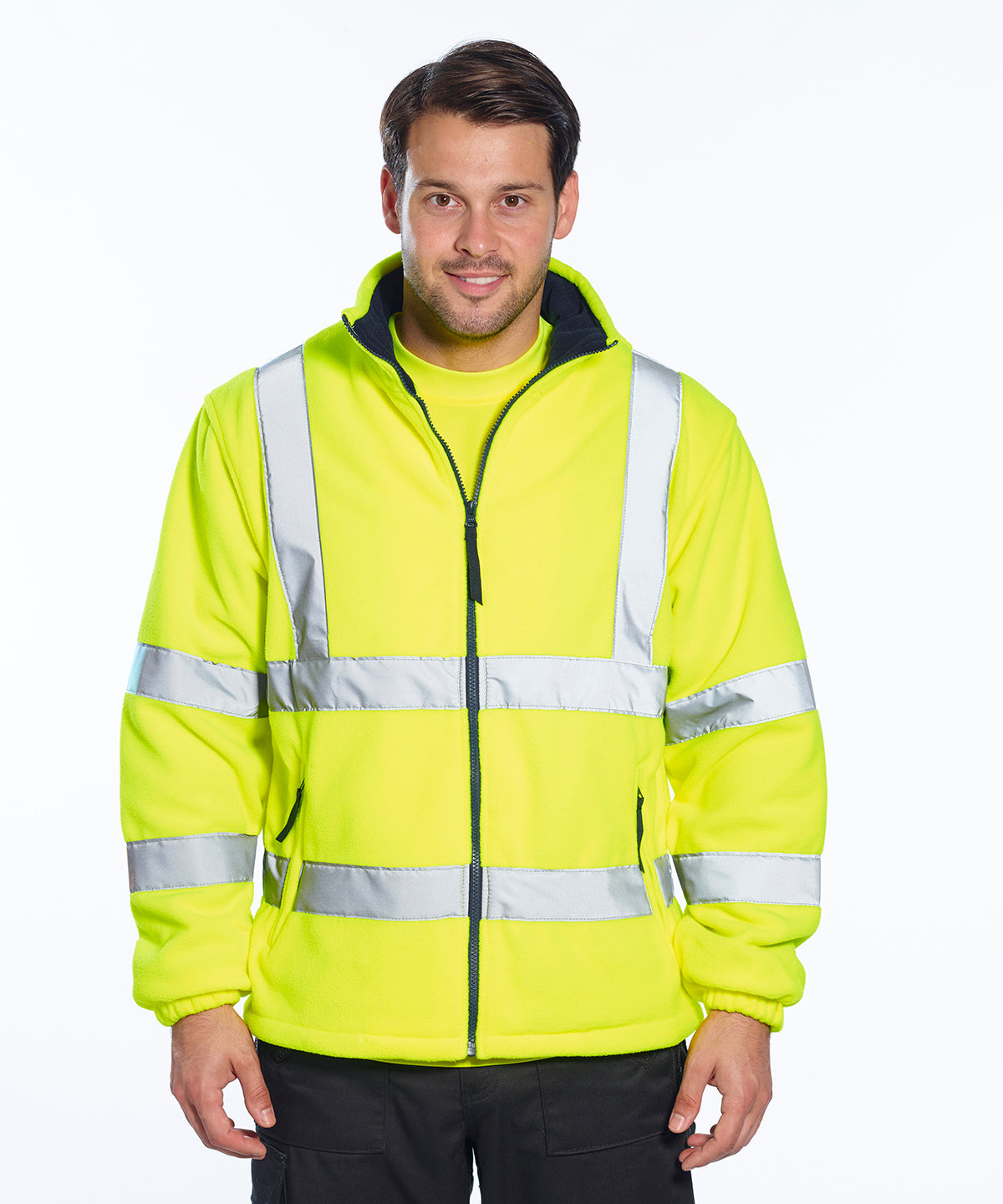 Hi-vis mesh-lined fleece (F300)