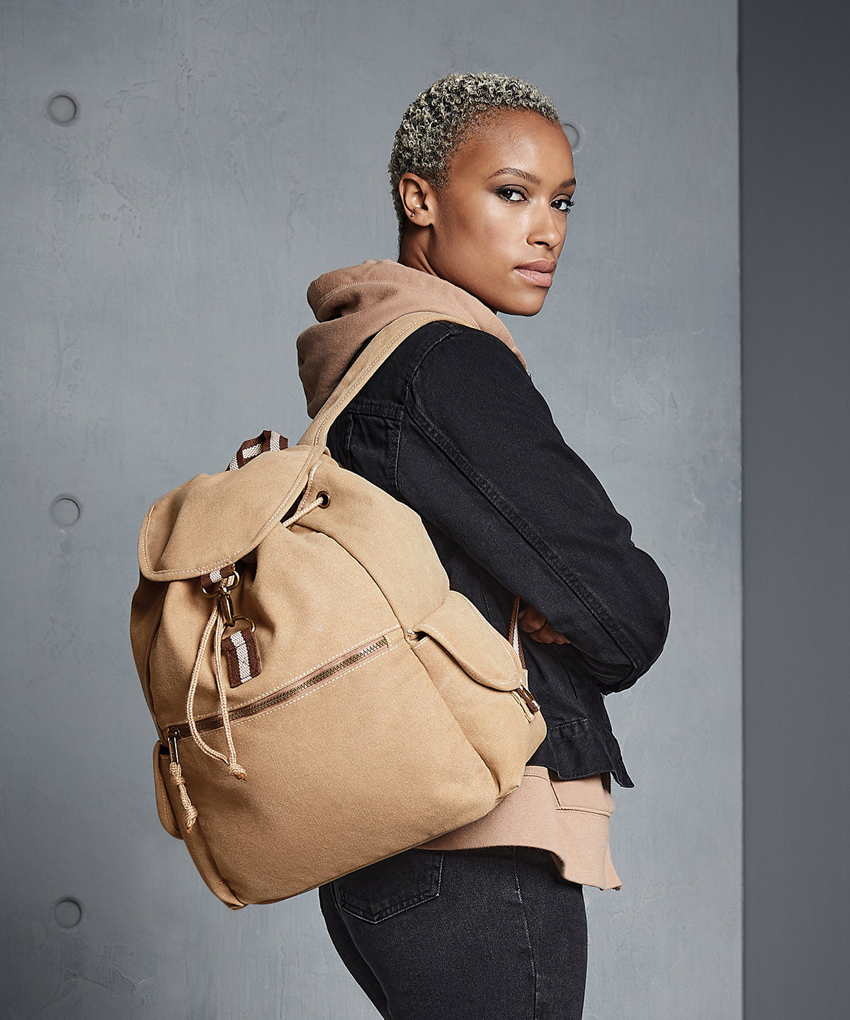 Vintage canvas backpack