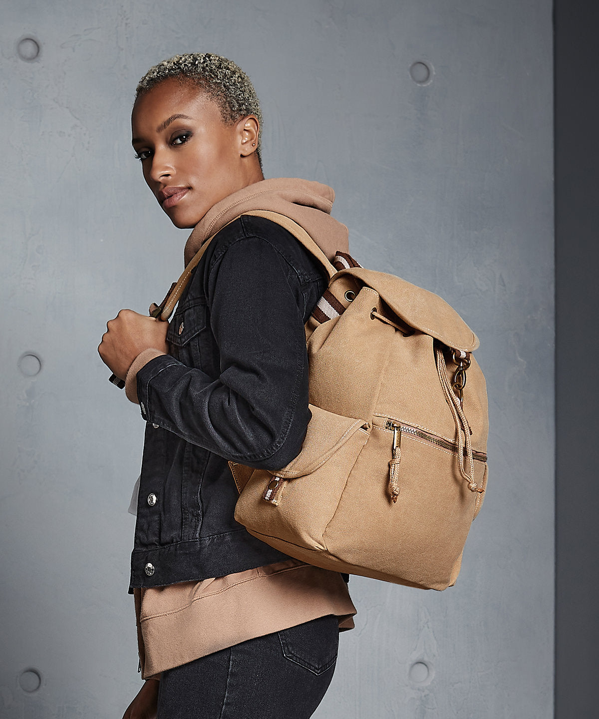 Vintage canvas backpack