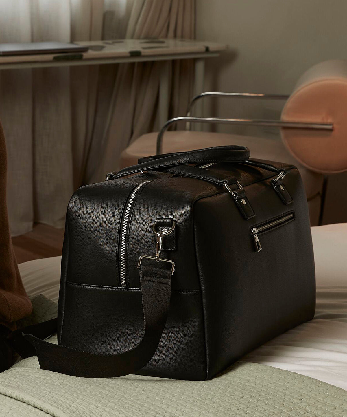 Tailored luxe PU weekender