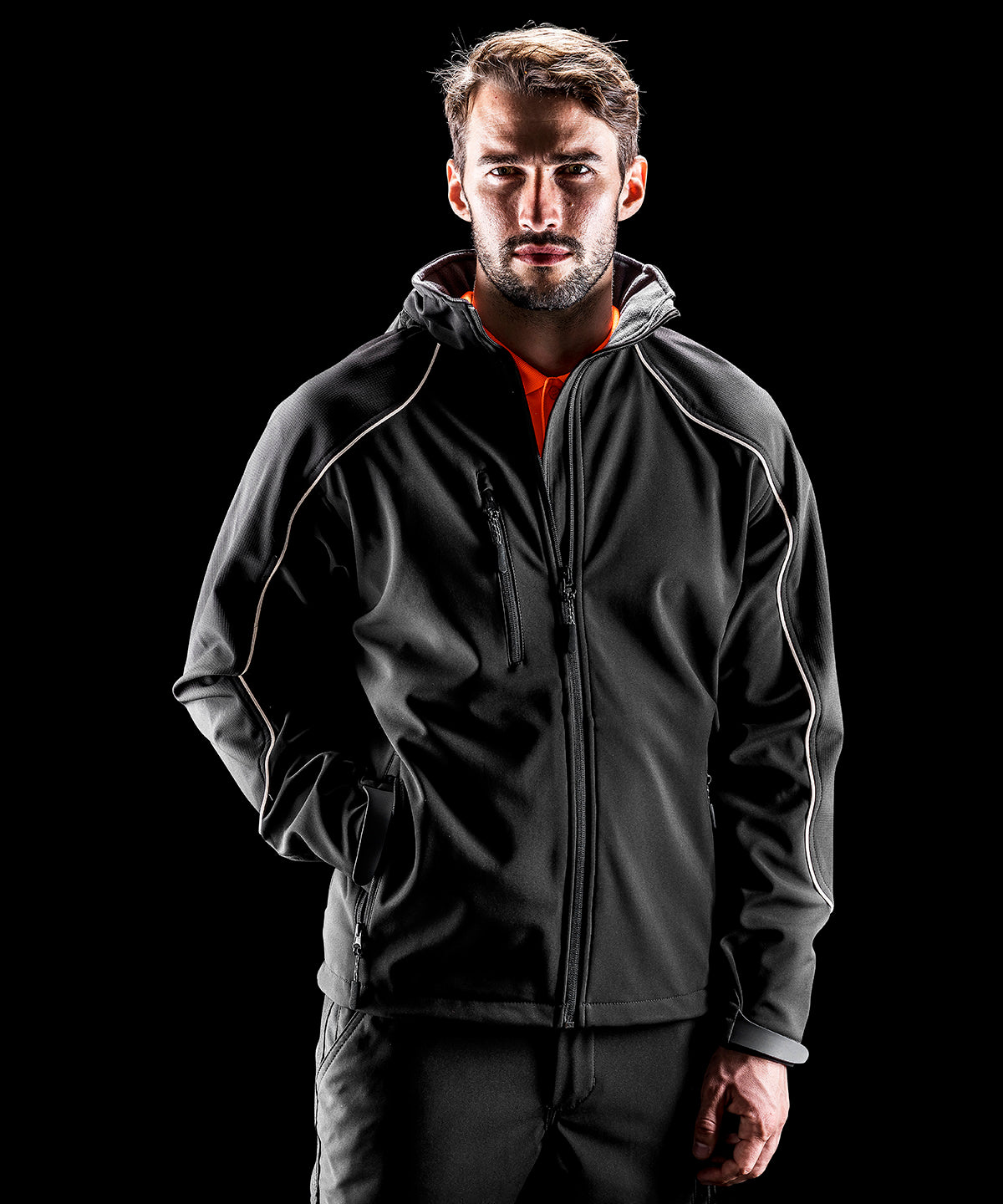 Hooded softshell jacket