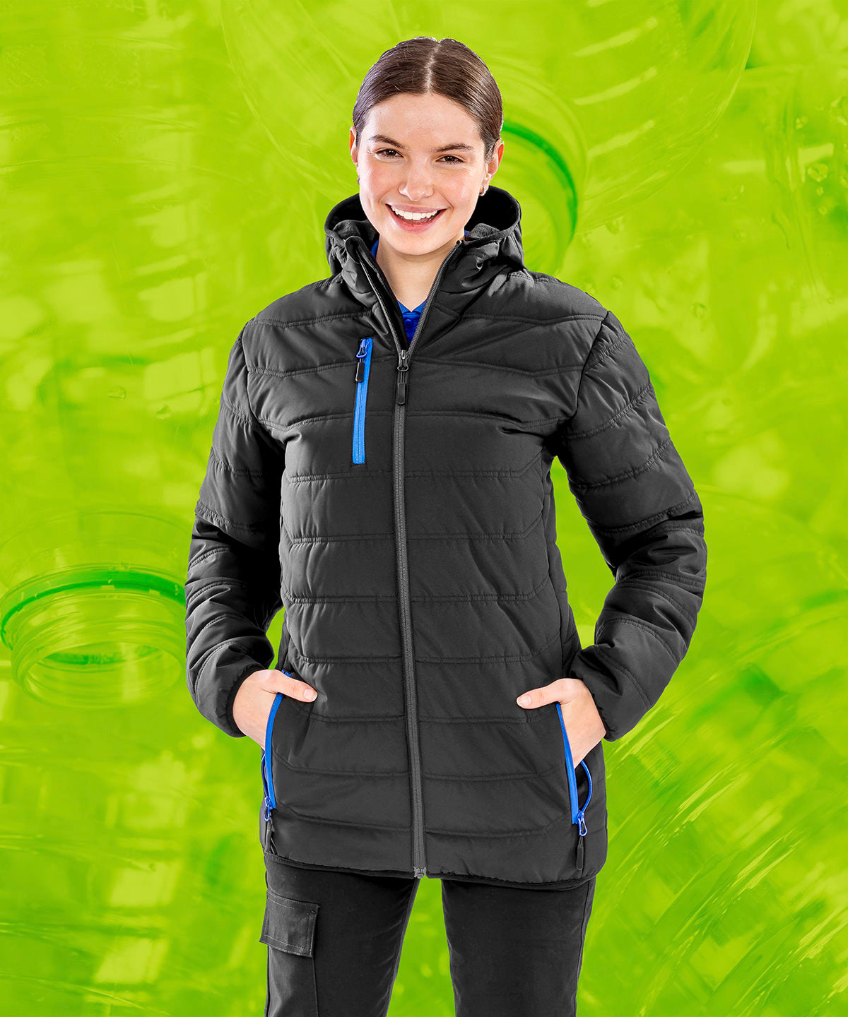 Recycled compass padded winter jacket