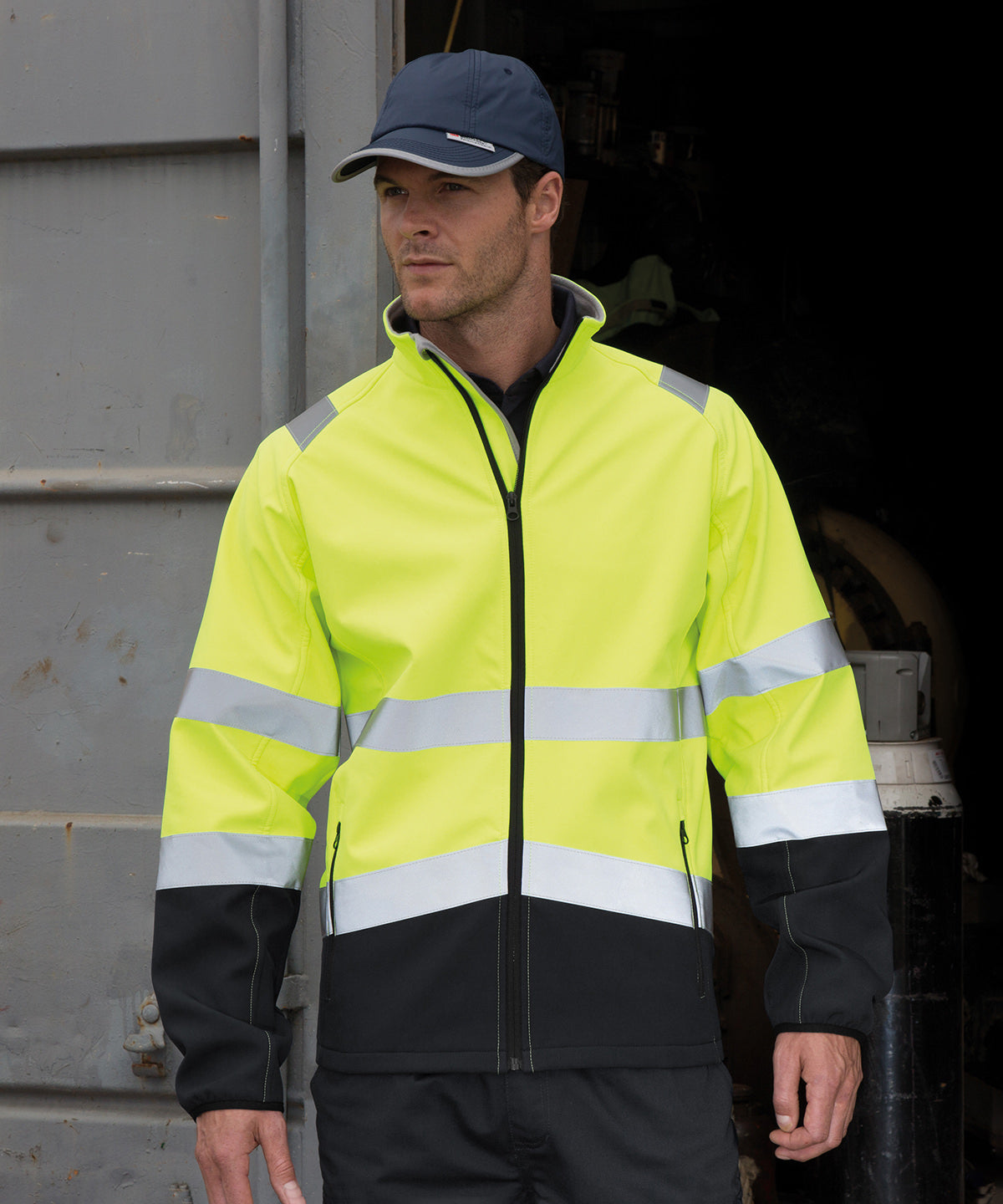 Printable safety softshell jacket