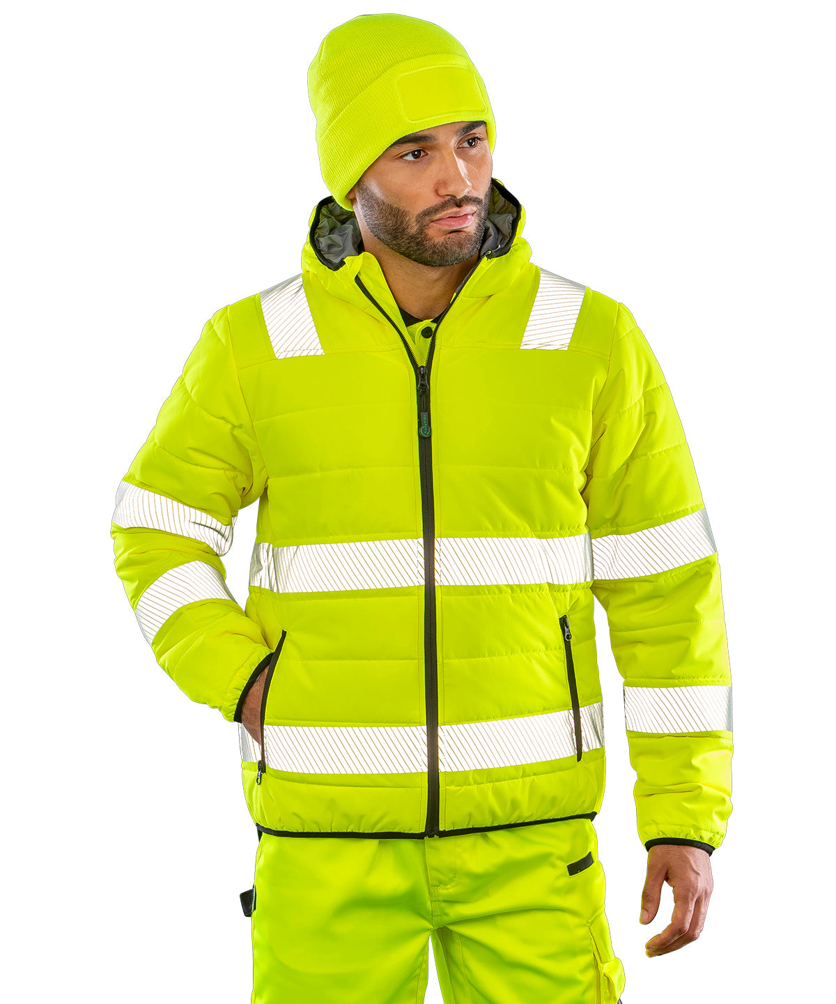 Recycled ripstop padded safety jacket