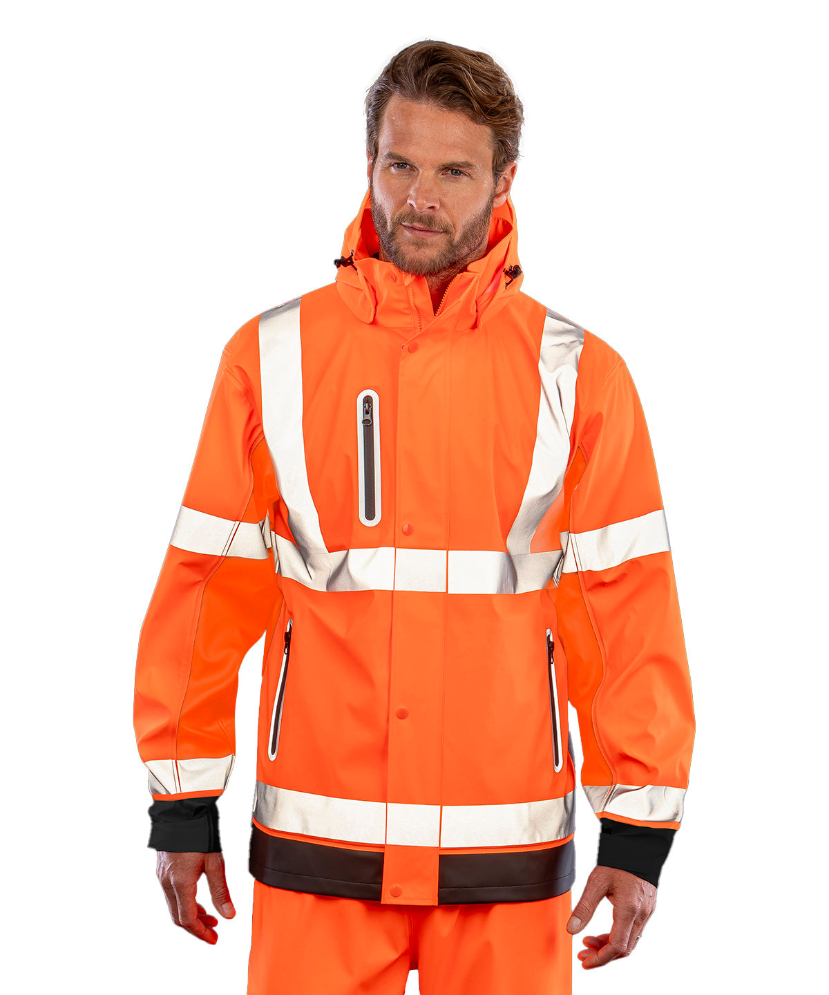 Heavy-duty prism PU safe and dry jacket with recycled backing