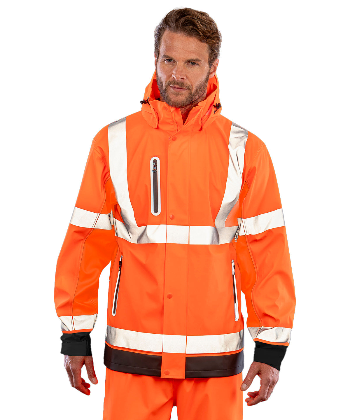 Heavy-duty prism PU safe and dry jacket with recycled backing
