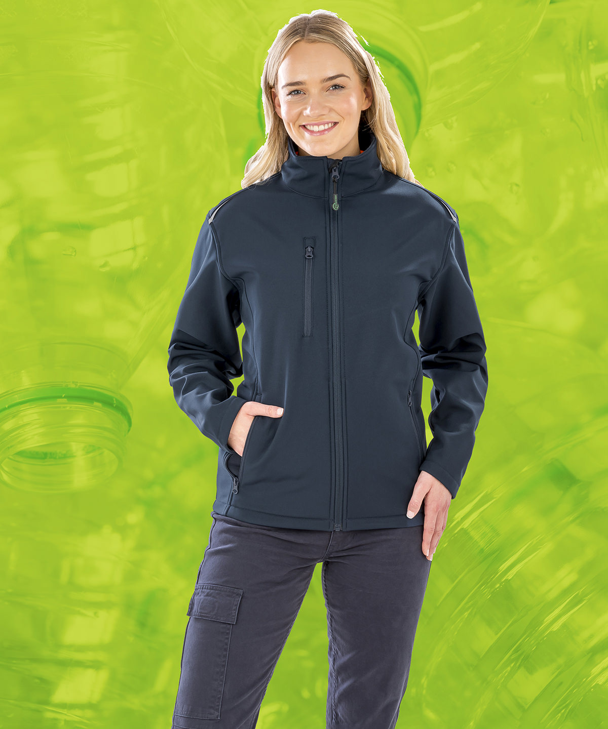 Women's recycled 3-layer printable softshell jacket