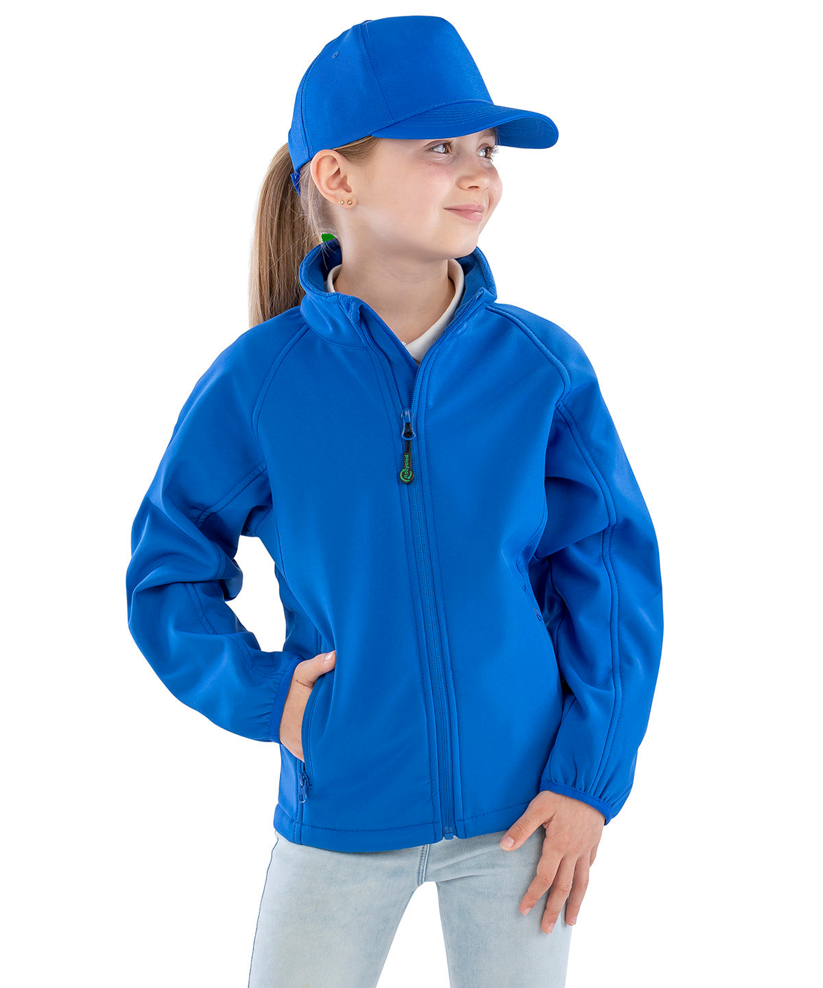 Recycled 2-layer printable junior softshell