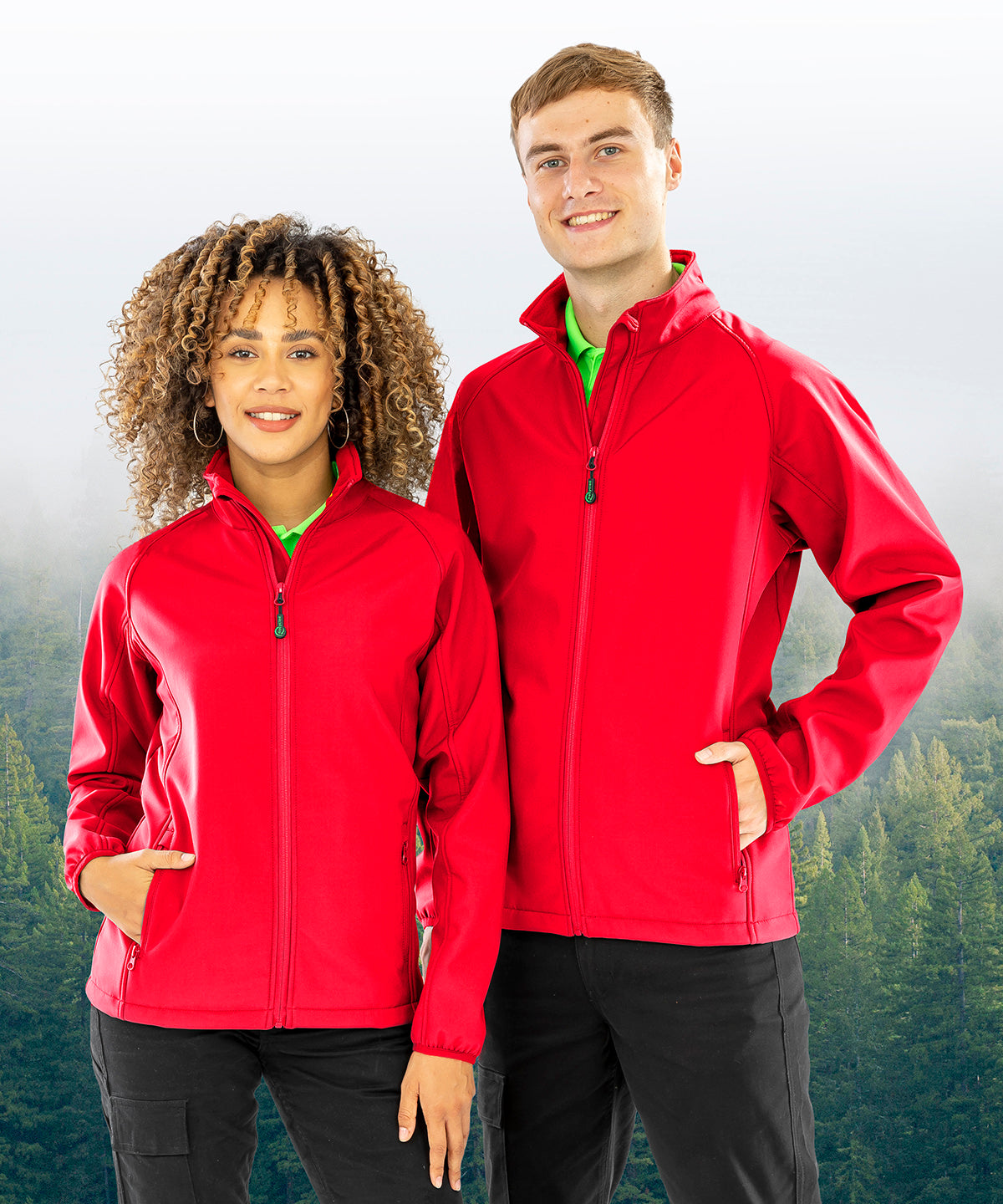 Men's recycled 2-layer printable softshell jacket