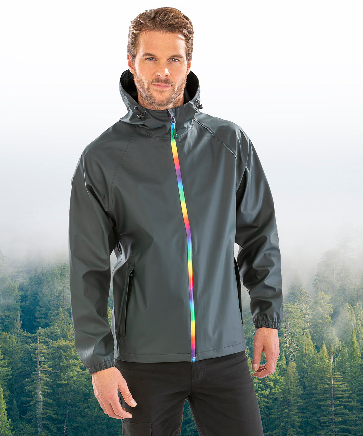 Prism PU waterproof jacket with recycled backing