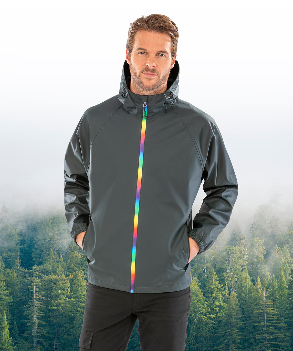 Prism PU waterproof jacket with recycled backing
