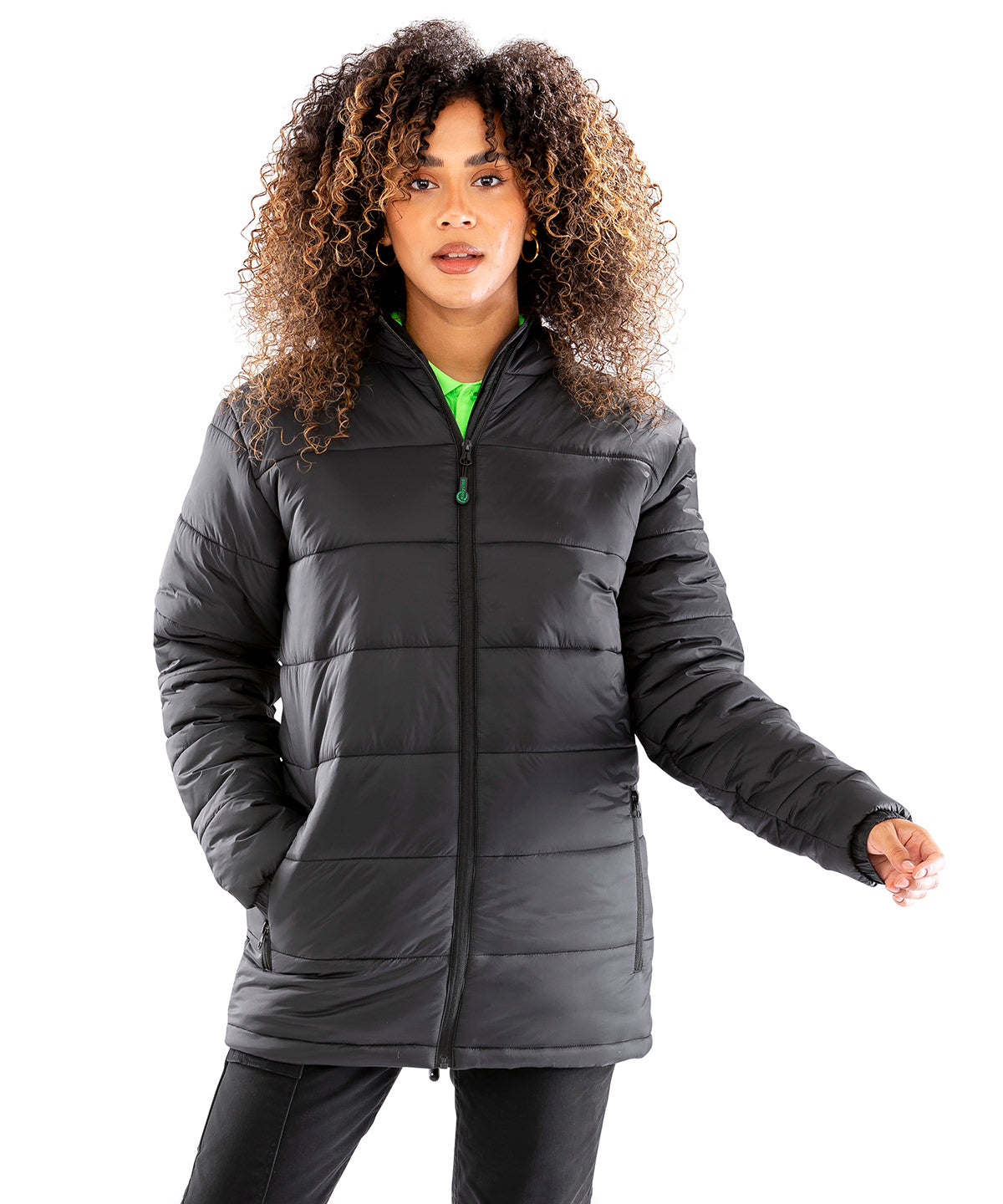 Recycled hooded padded parka