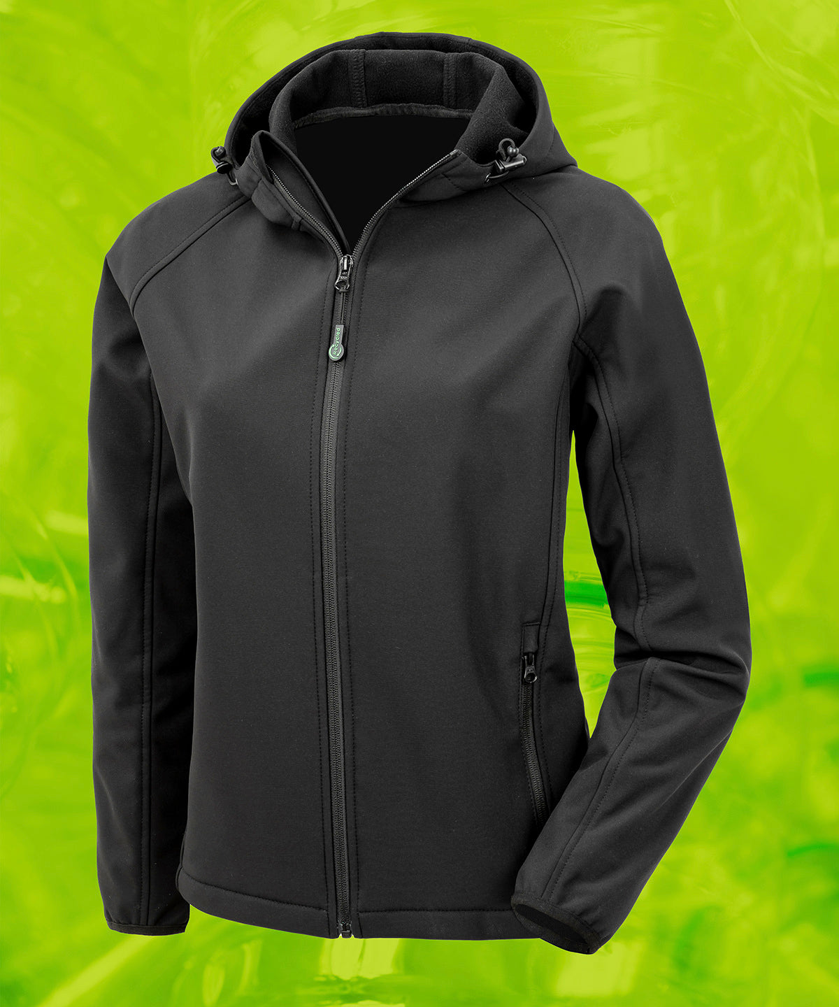 Women’s recycled 3-layer printable hooded softshell