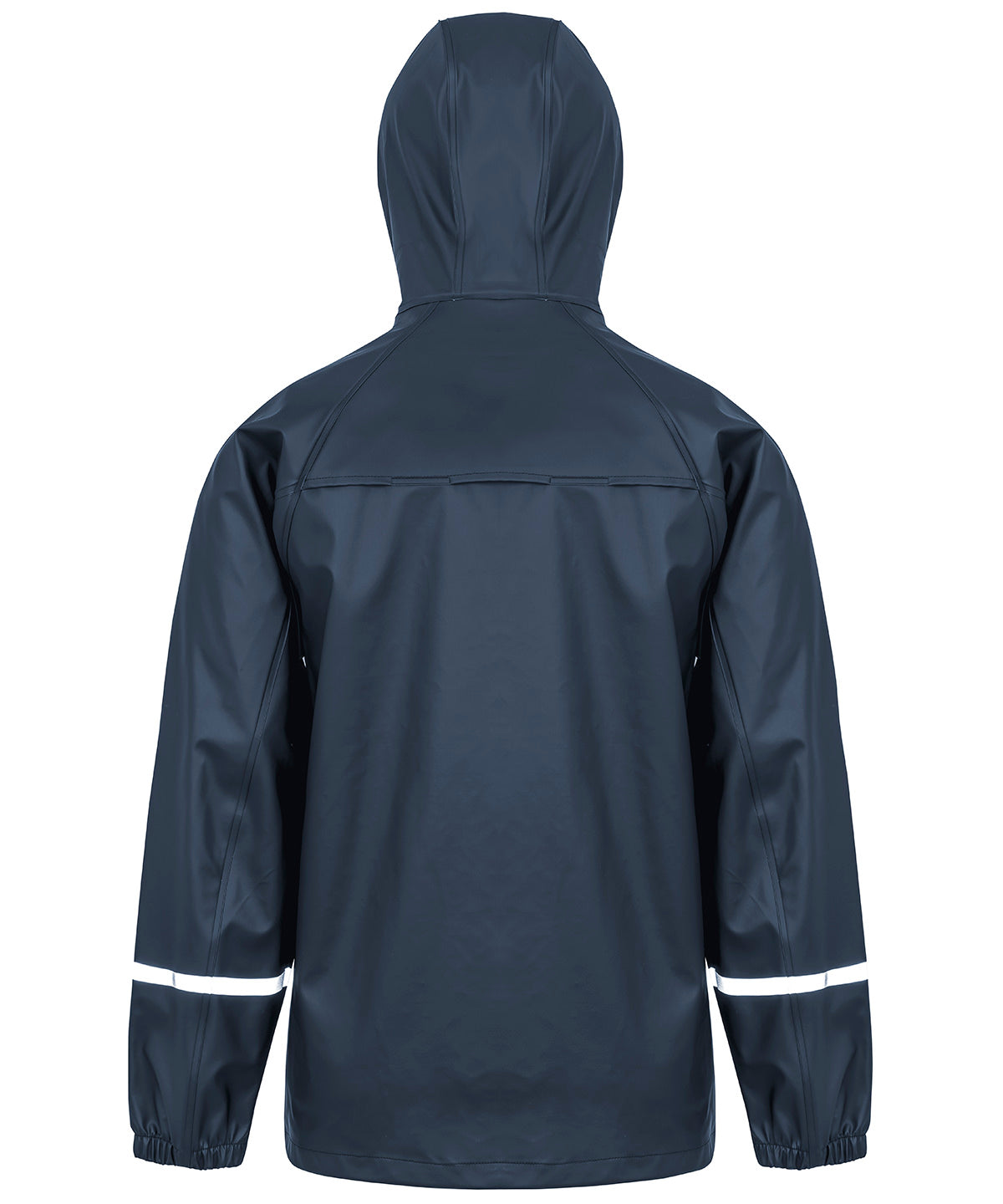 Prism PU waterproof jacket with reflective bands and recycled backing