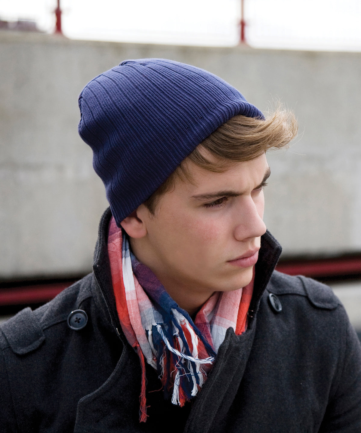 Cotton knitted beanie hat