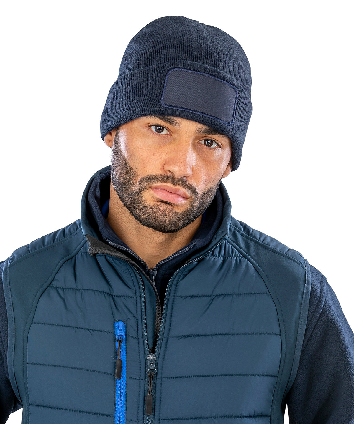 Double-knit printers beanie