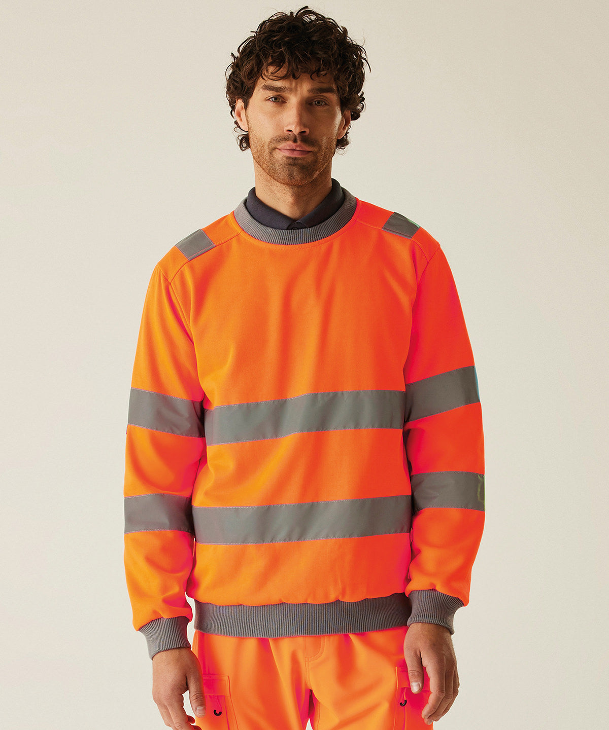 Hi-vis Pro contrast crew neck sweatshirt
