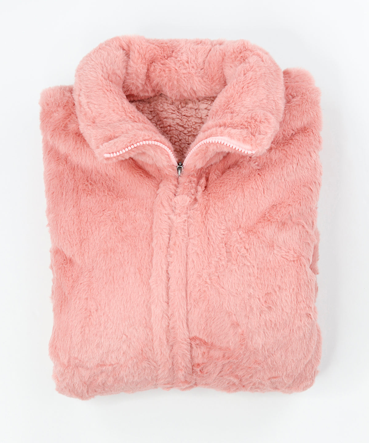 Luxury eskimo faux fur zipped gown